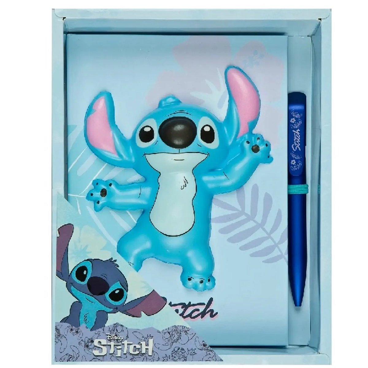 Disney Stitch Squishy notitieboek A5 - Met pen - Schoolspullen - Voorzien van lijntjes