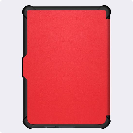 Hoes Geschikt voor Kobo Clara HD - Luxe E-reader Trifold Case - Bescherm Hoesje Book Cover - Rood — afbeelding 5