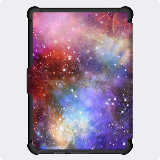 Hoes Geschikt voor Kobo Clara HD - Luxe E-reader Trifold Case - Bescherm Hoesje Book Cover - Galaxy — afbeelding 5