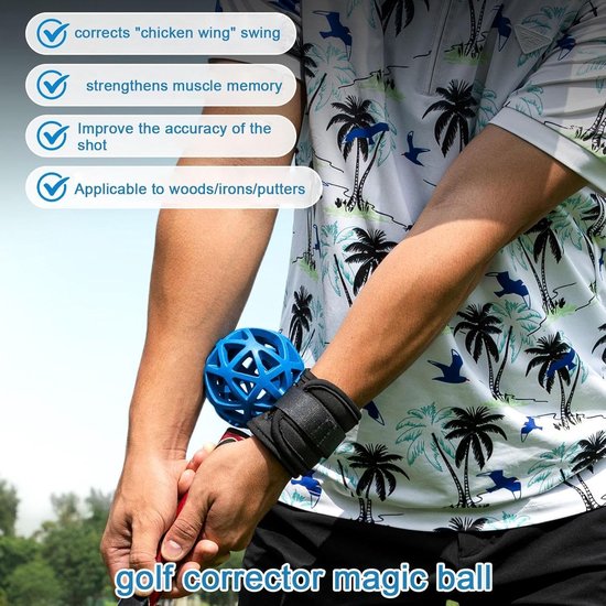 Golf Swing Trainer - Hulpmiddel Bal - Sporten Verbeteren - Verstelbare Polsband - 15.5 cm - Enkele Attribuut van GOLF — afbeelding 5