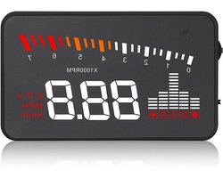 Head Up Display - Auto Dashboard - Veilig Rijden - 3.5 Inch Scherm - Universeel - Zwart