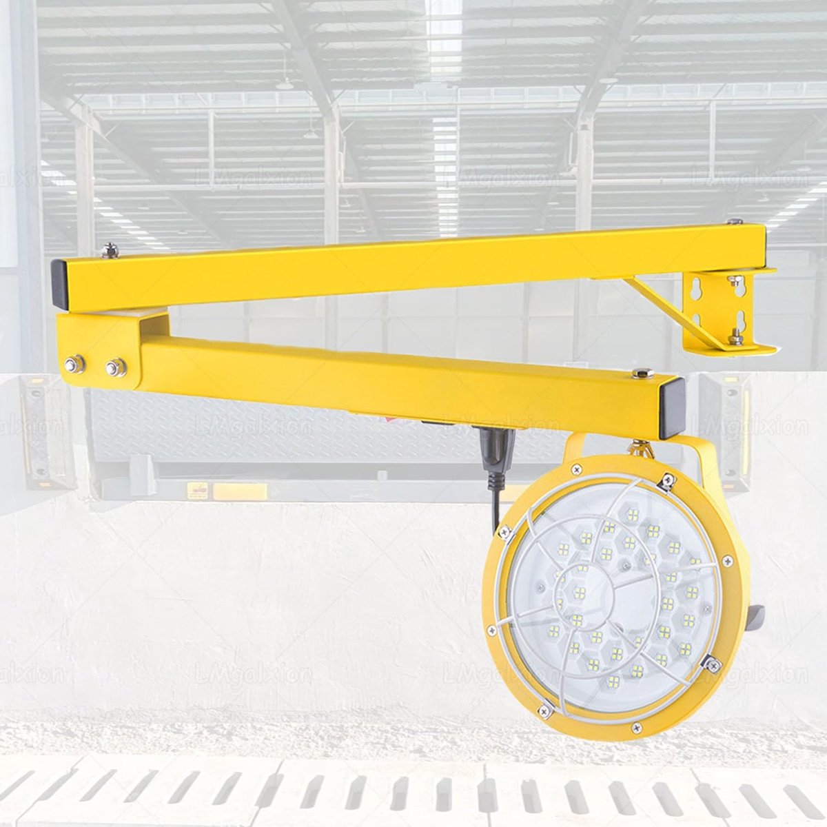 LED Werklamp - Laadperronverlichting - Werkplaats Verlichting - Flexibele 360° Arm - 30W - Geel