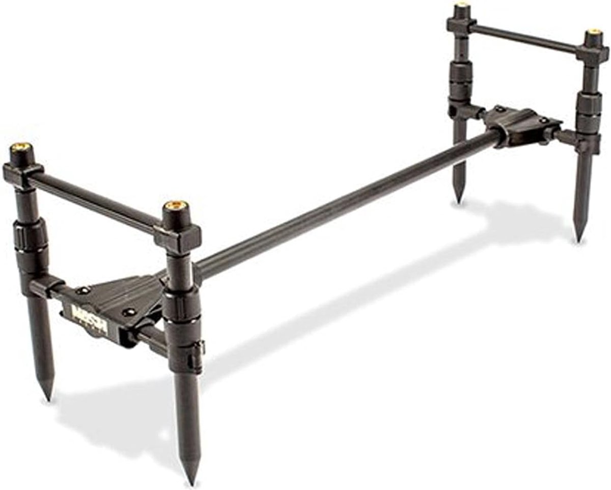 Hengelsteun Pod - Rod Pod - Stabiliteit Vissen - Verstelbare Lengte - Compact Ontwerp - Grijs Wit