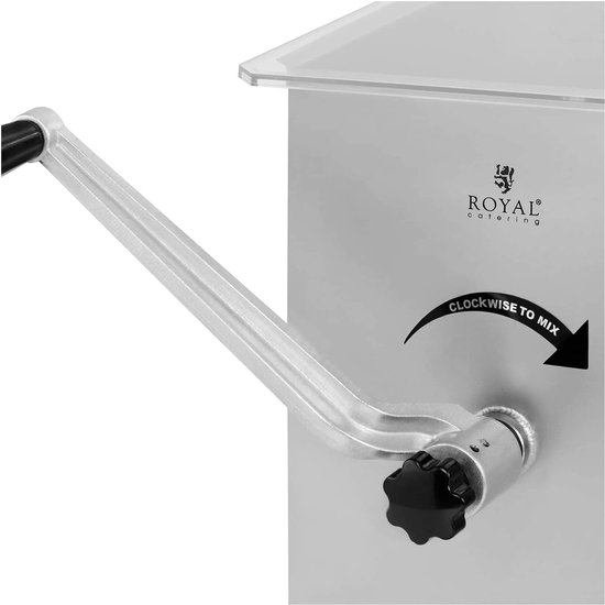 Vleesmixer - Keukenmixer - Mengen en marineren - Handmatige aandrijving - 16 Liter - Zilver — afbeelding 2