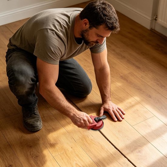 Vloer Kieren Reparatie - Zuignap Fixer - Vloer Installatie - Sterke Zuigkracht - Medium 9.5cm - Grijs — afbeelding 3