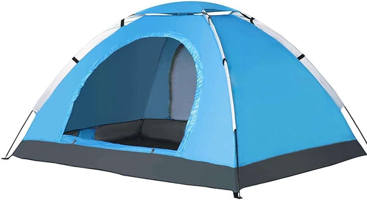 Kampeertent 2 Personen - Lichtgewicht Tent - Outdoor Reizen - Waterdicht UV Beschermend - 200x150x110 cm - Blauw