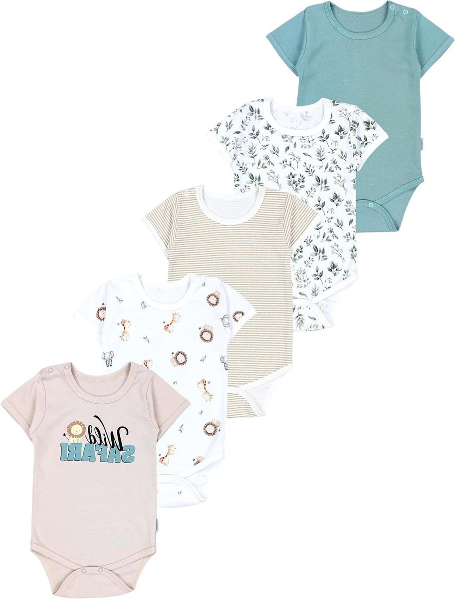 Baby Rompers - Babykleding Set - Dagelijks Gebruik - Zachte Katoen - 5 Stuks - Multicolor