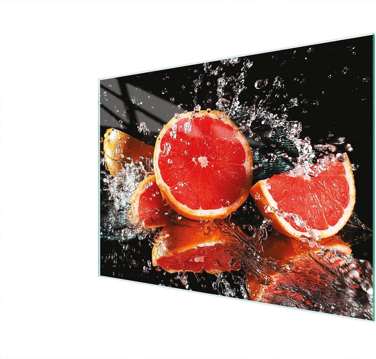 Glazen kookplaatafdekking - Snijplank glas - Bescherming keukenblad - Gehard glas - 30 x 22 cm - Decoratief