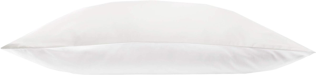 Silk 100% pure moerbeizijde 19 momme charmeuse zijden kussensloop met katoenen onderkant voor haar en huid, 1st 50 x 75 cm, hypoallergene envelopsluiting (wit)