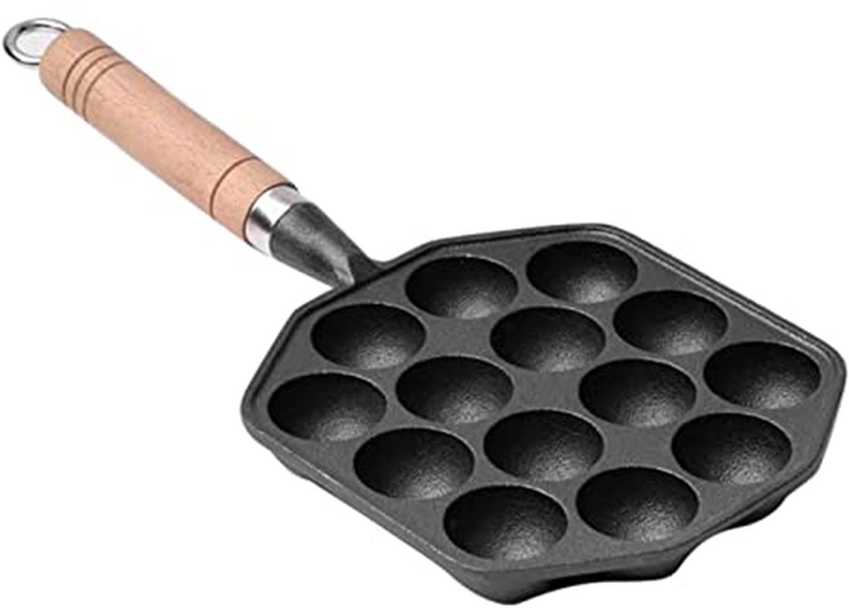 Takoyaki Grill Pan - Octopus Ball Pan - Snacks Maken - 14 Gaten - 24.2 x 20.6 x 5.2 cm