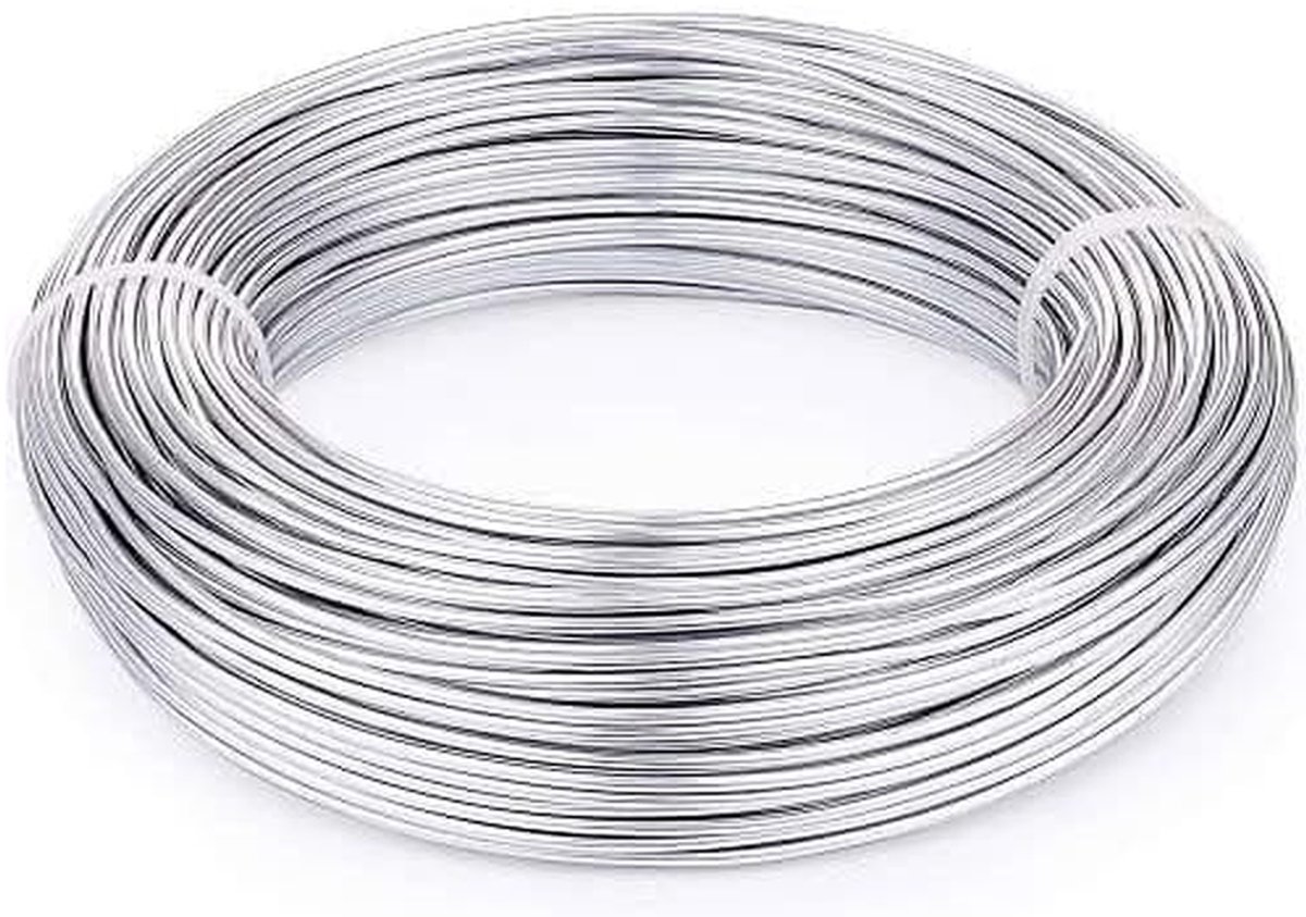 Gegalvaniseerd Ijzerdraad - Plantensteun Draad - Ambachten en Doe-het-zelf - Corrosiebestendig - 16 mm x 25 meter - Zilver