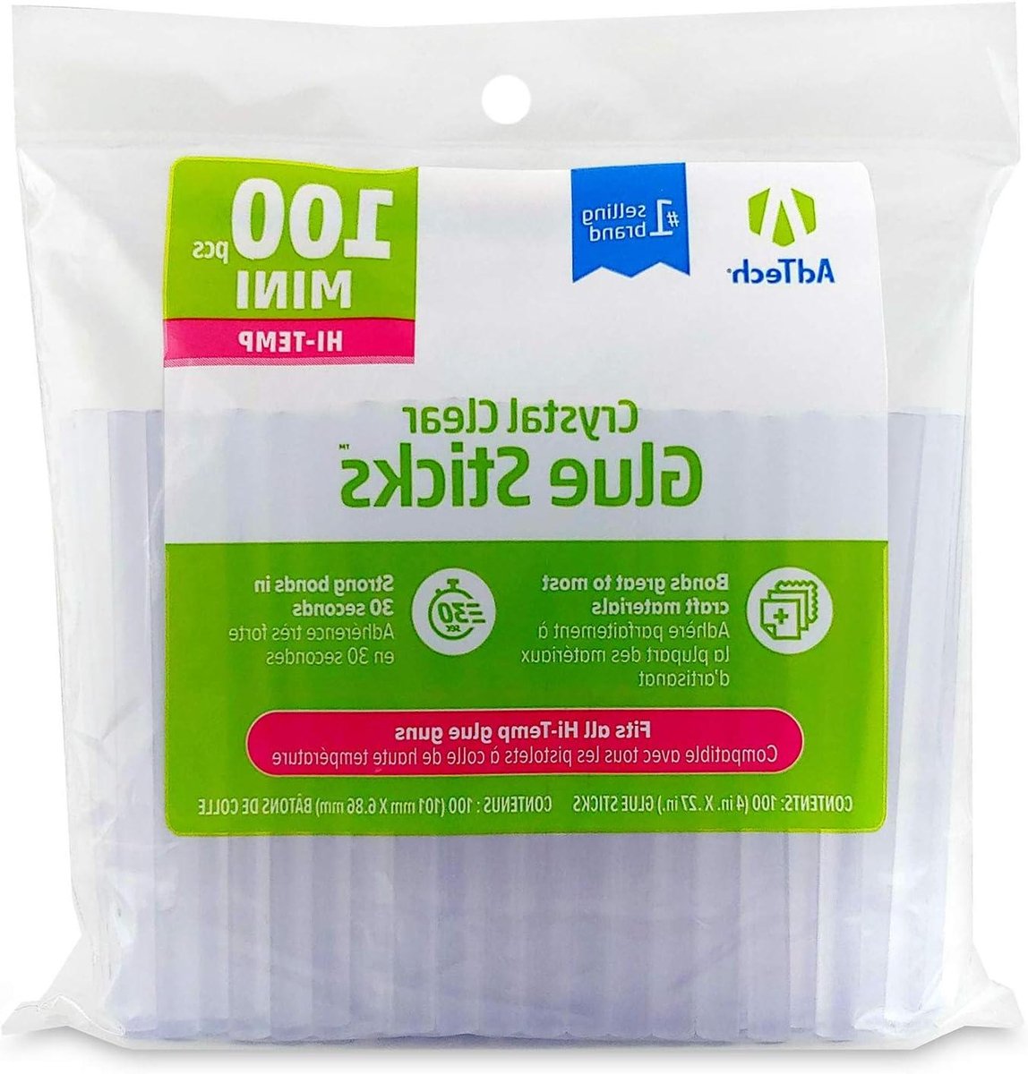 Mini lijmsticks - Lijmpennen Hoge Temperatuur - Klusprojecten - Niet giftig en zuurvrij - 100 stuks - Helder