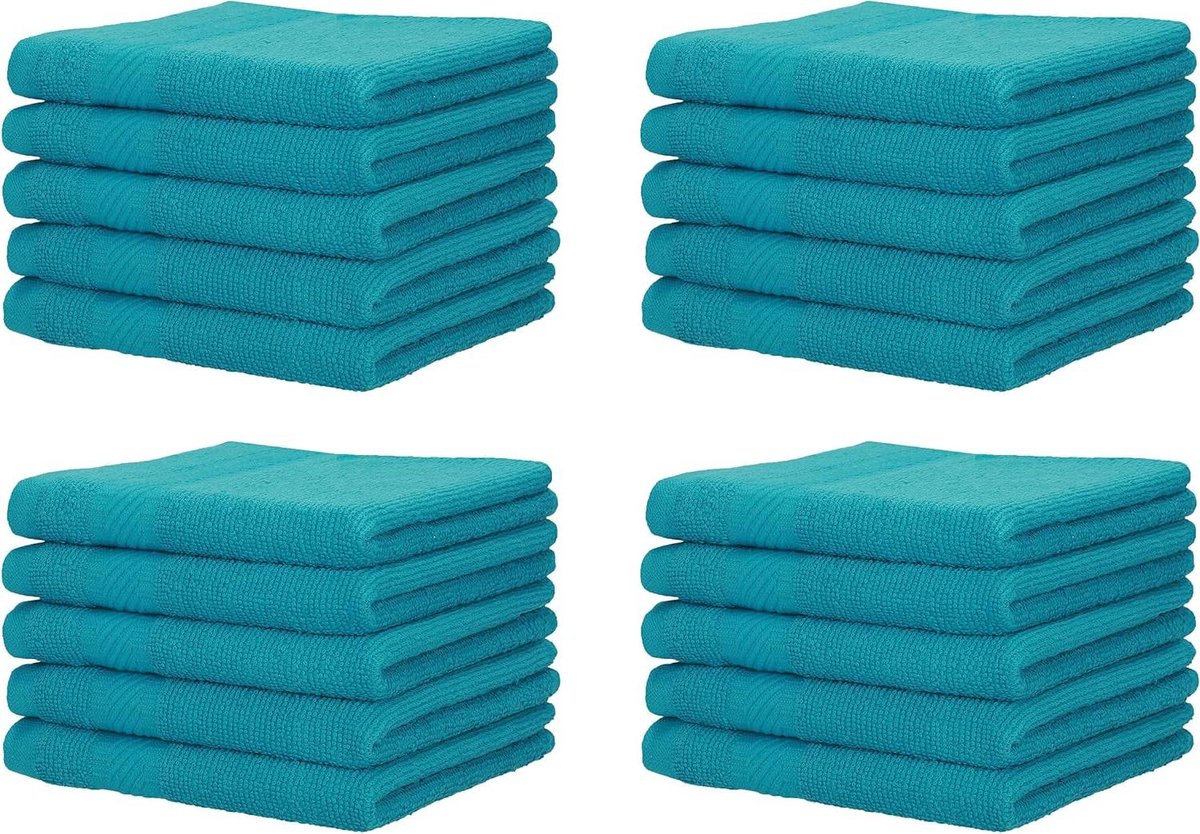 Gastendoekjes - Handdoekjes Toilet - Badkamer - 100% Katoen - 30x50 cm - Petrol