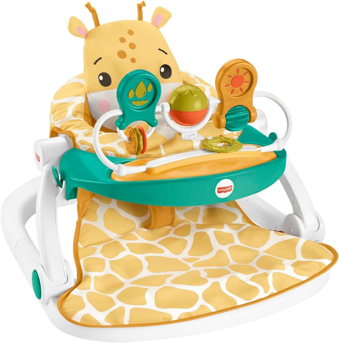 Baby Vloerstoel - Kind Zetel - Ontspannen Zitten - Met Speelgoedblad - 40 cm Hoog - Meerkleurig