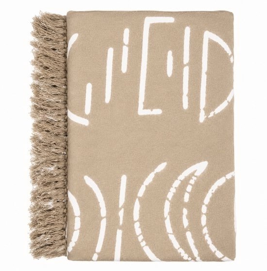 Sarong Moon - Pareo Fait Main Écharpe Écharpe Jupe Serviette de Plage Bikini Cover Up - Beige