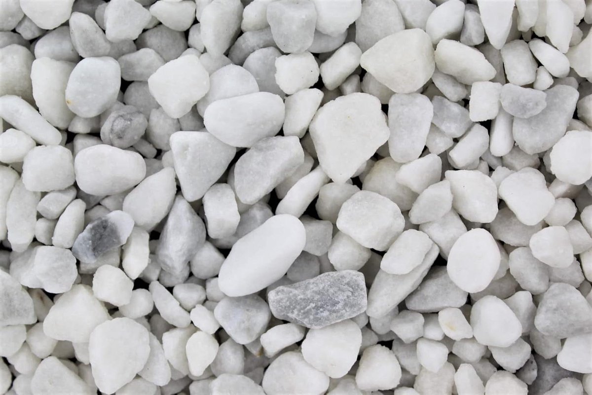 Marmergrind Carrara - Wit grind Siergrind - Tuin Decoratie - Sneeuwwit Natuurlijk - 25 kg 7-15 mm - Wit