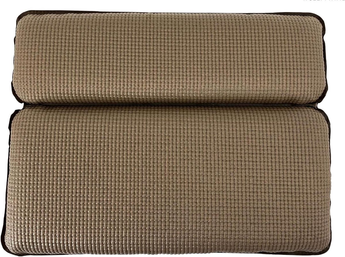Badkussen - Spa kussen - Ontspanning in bad - Dubbele kamer constructie - 37 x 30 x 5 cm - Taupe