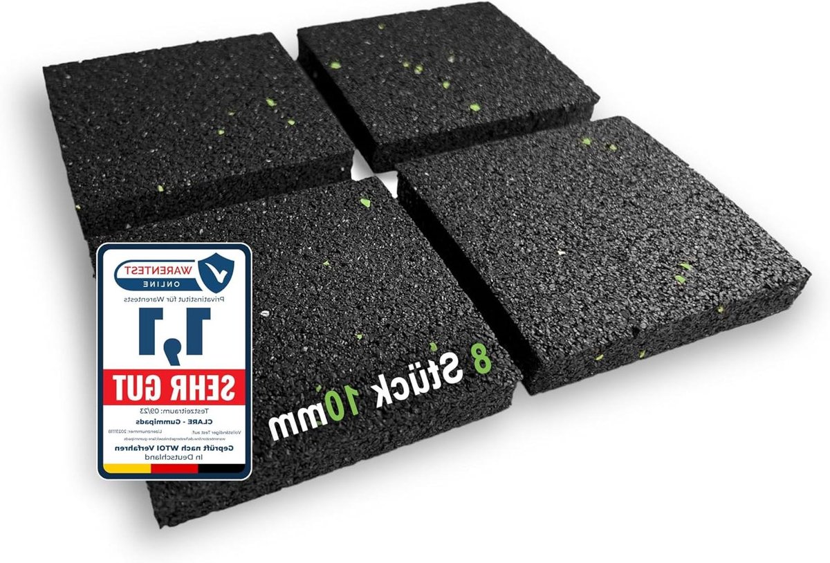 Trillingsdempers Wasmachine - Antislip Pads Geluidsisolatie - Minder Lawaai Beweging - Universeel Bruikbaar - 8 stuks 10 mm - Zwart