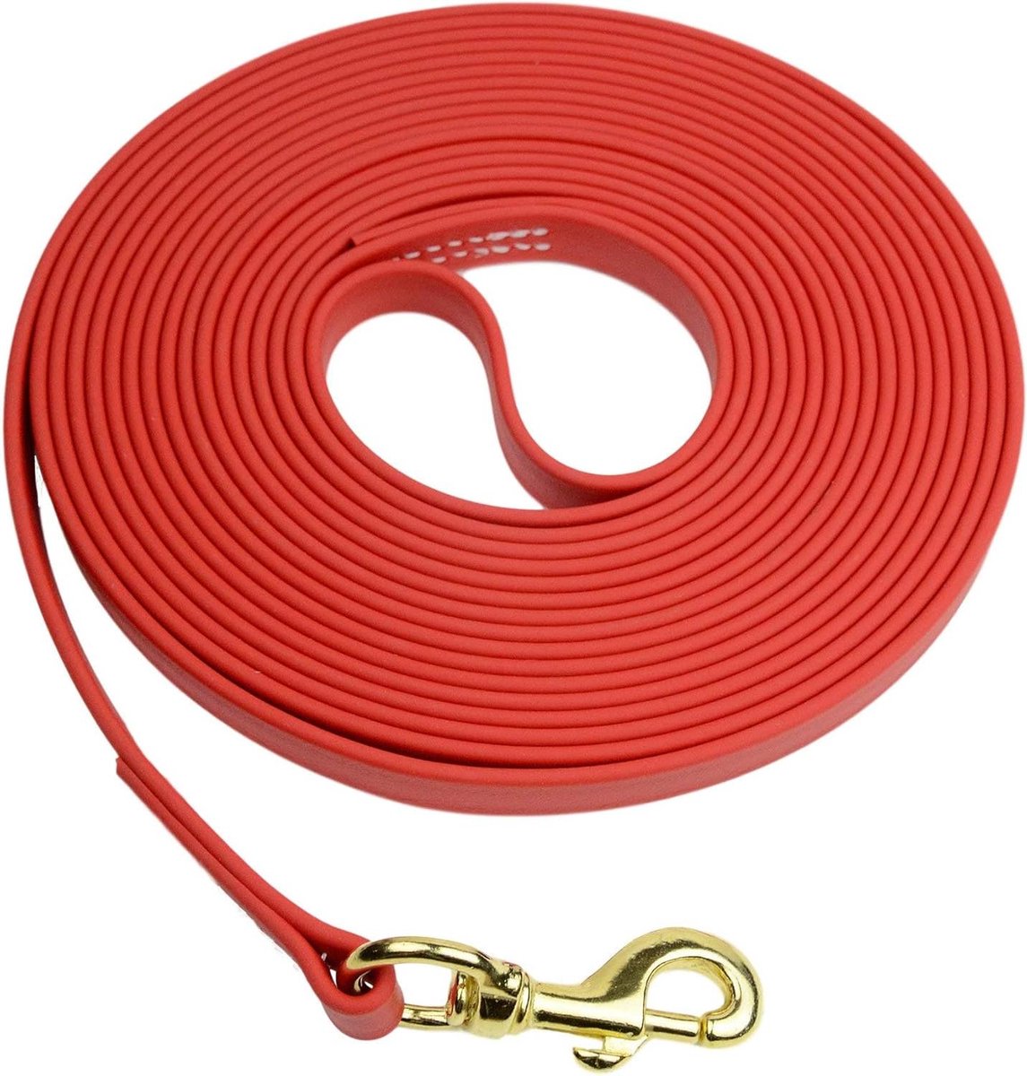 Biothane Hondentuig - Waterdichte Lijn - Hondenwandelingen - Geur- en Waterbestendig - 1.5 cm x 305 cm - Rood