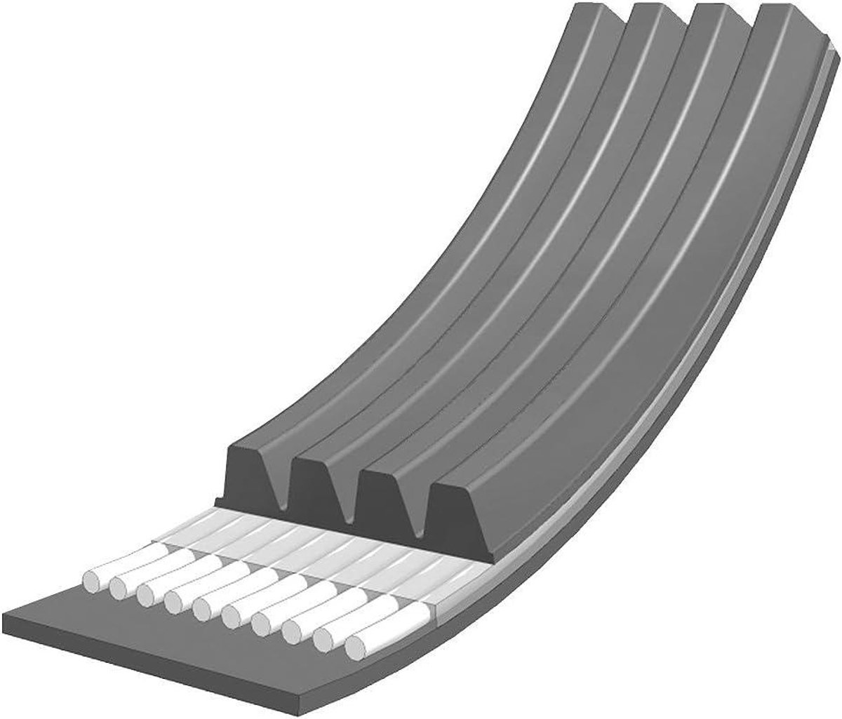 V-Geribbelde Riem - V-snaar - Auto Onderhoud - 4 Ribben - 735 mm - Zwart