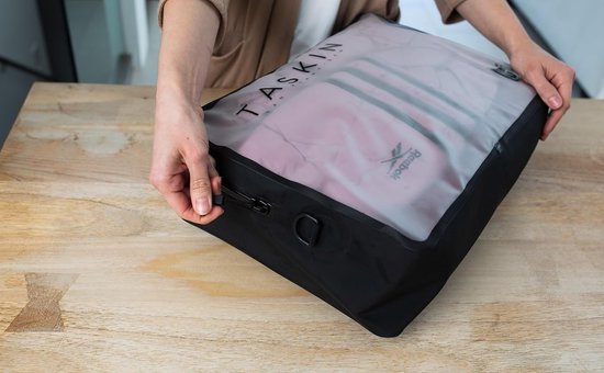 Vacuüm Packing Cubes - Reisorganizer Kledingzakken - Bagage Comprimeren - Inclusief Mini Vacuümpomp - 2XL - Zwart en Olijfgroen — afbeelding 4