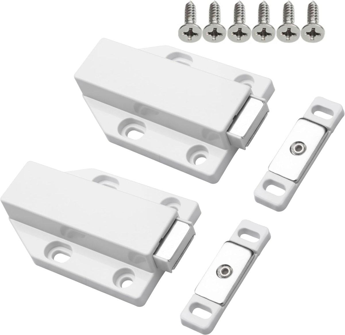 push-to-open magneet, 2 stuks, heavy duty kastdeuropener, tip-on automatisch voor meubels, laden, kastdeuren, magneetsnapper, drukopener, druksnapper, eenvoudige montage
