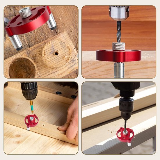 verticaal boren, houten pluggen boorsjabloon met 3/4/5/6/7/8/9/10 mm boorbussen, boorsjabloon meubelbouw voor houtbewerking, exacte pluggen — afbeelding 4