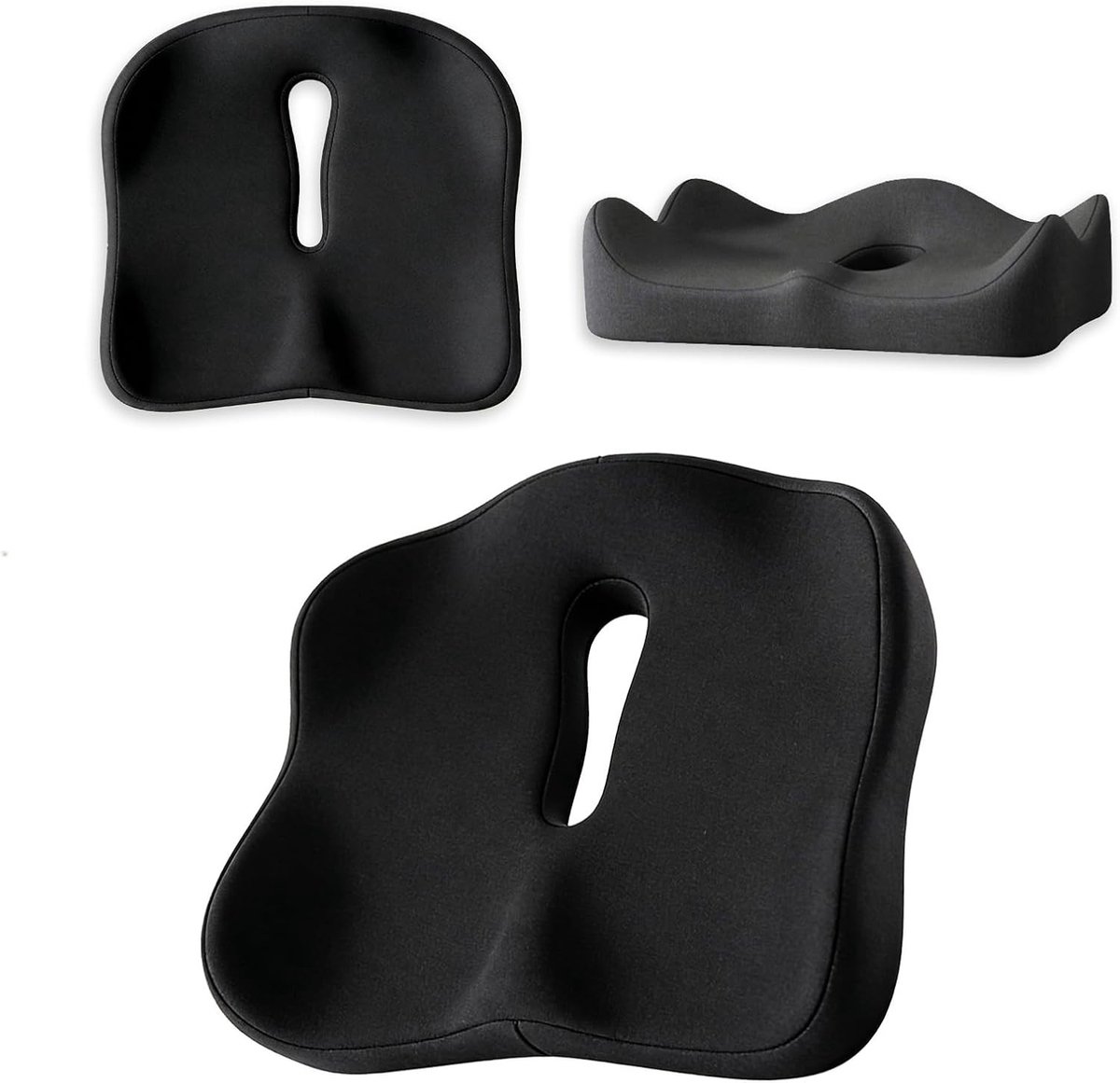 Ergonomisch Zitkussen met Donutvorm, Antislip Onderkant en Geheugenfoam voor Kantoorstoelen, Gaming Stoelen en Autozitplaatsen