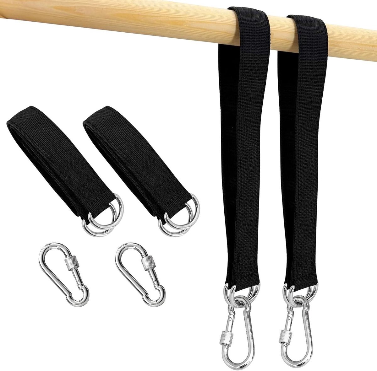 Schommelbevestiging - Hangmat ophanging - Tuin ontspanning - Verstelbaar touw - 50 cm touw - Onbehandeld