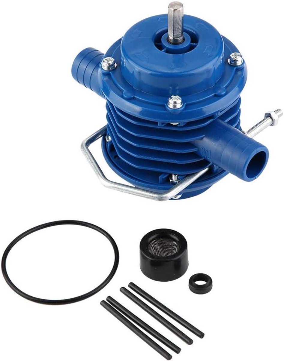 Waterpomp voor Boormachine - Mini Pomp - Water Verplaatsen - Zelfaanzuigend Ontwerp - 12.5 cm - Blauw