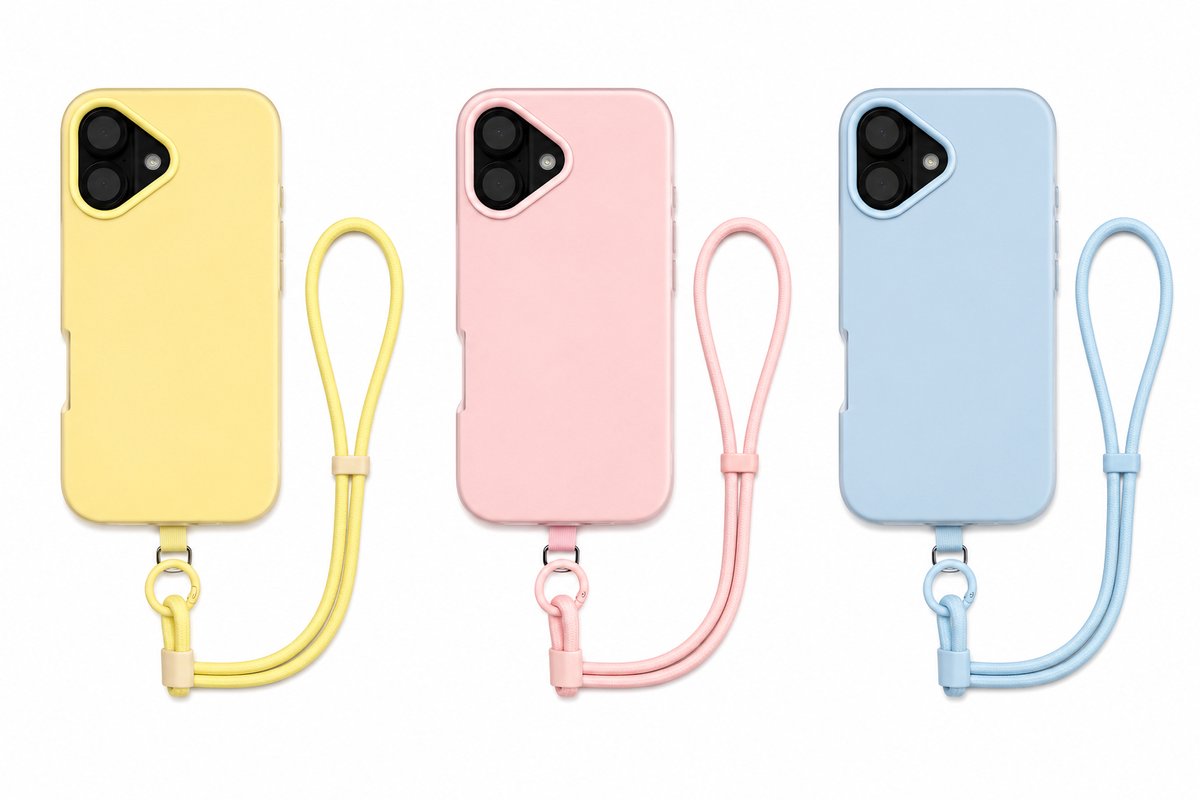 iPhone 17 Hoesje met Polskoord (Wrist Strap) – Ice Cream Bar Design – Frost Look 2-Laags Beschermhoes – Zomer & Vakantie Telefoonhoesje - Roze