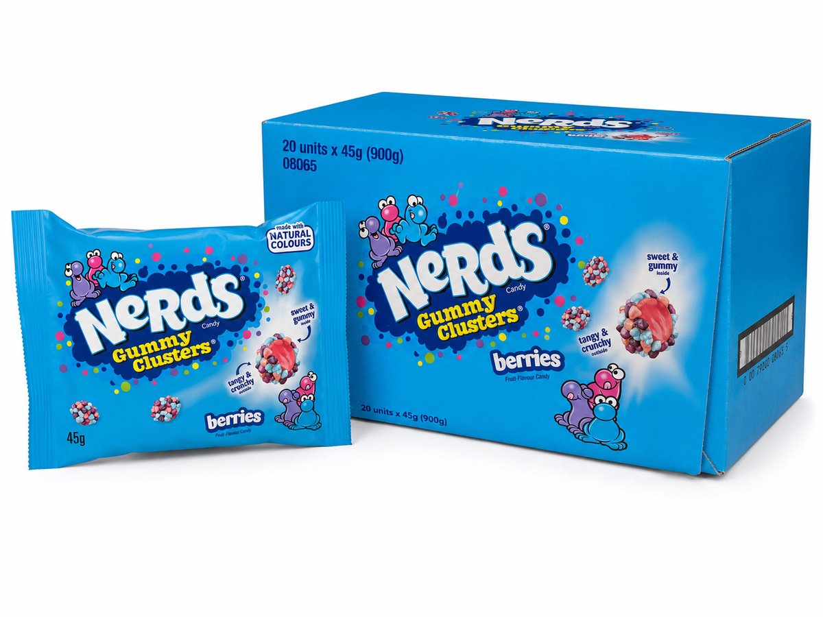 Nerds gummy clusters berries 45gr 20x