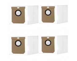 4-delige set stofzakken voor Eufy Clean L60 SES / L60 Hybrid SES / L50 SES robotstofzuigers stofzakken-met grote capaciteit van 2,5 liter-Vervangende stofzak voor Conga Home 1000, 8090 Ultra, 9090AI en Haier H9 Plus stofzuiger