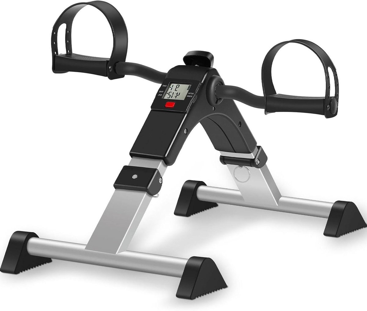 Pedaaltrainer - Mini Hometrainer - Actieve Rust - LCD Scherm - Opvouwbaar - Zwart