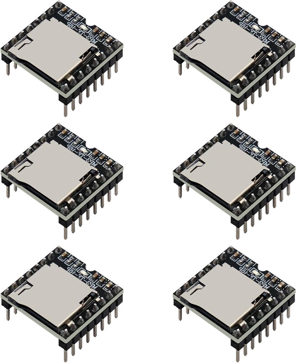 Mini MP3 Module - Audio Speler - Muziek Afspelen - Compact Design - 30g - Zwart