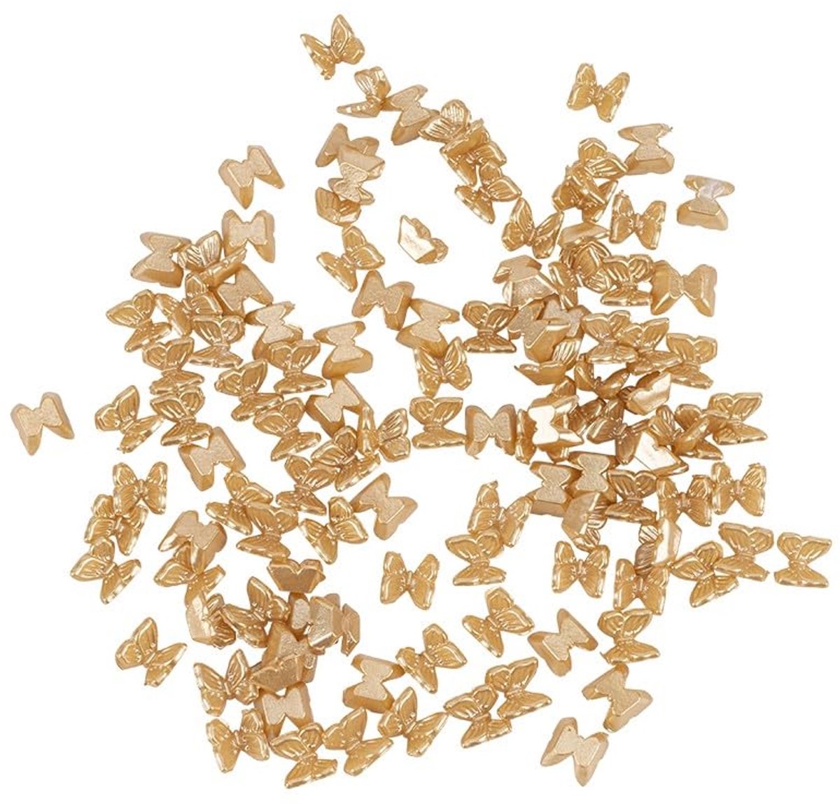 Strass-steentjes | Knutselen | Geschenken en kaarten versieren | DIY | 100 stuks | 0,9 cm x 1 cm x 0,2 cm (parelmoer goud)