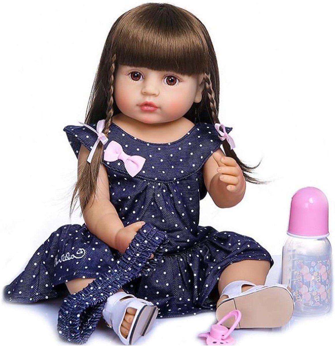 Babypop Jongen - Echte baby - Gevoelig spel - Volledig siliconen lichaam - 55 cm - Niet gespecificeerd