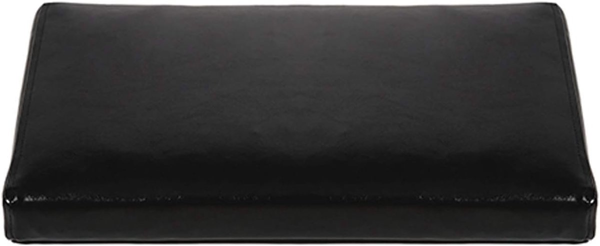 wangk Tuin Bank Kussen Zitkussen/PU Bank Lederen Kussen/Outdoor Bench Pad Lederen Kussen Voor Indoor Outdoor Patio Settee Anti Slip Onderzijde Achter Auto-Zwart 150 * 30 * 5 cm (59 * 12 * 2in)