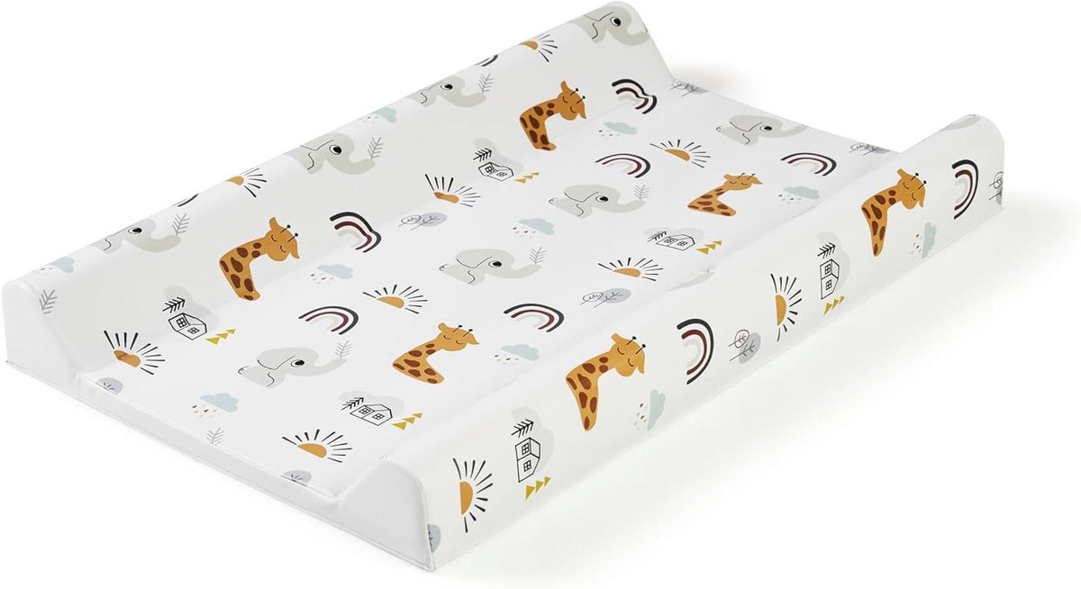 Baby Verschoningsmat - Aankleedkussen Luiermat - Baby Verzorgen - Waterdicht PVC Materiaal - 80 x 50 cm - Wit