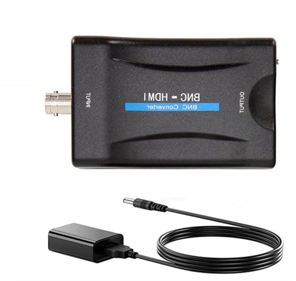 BNC naar HDMI Converter - CVBS Composite Adapter - Bewakingsbeelden Bekijken - Ondersteunt PAL NTSC - 720p 1080p Output - Zwart