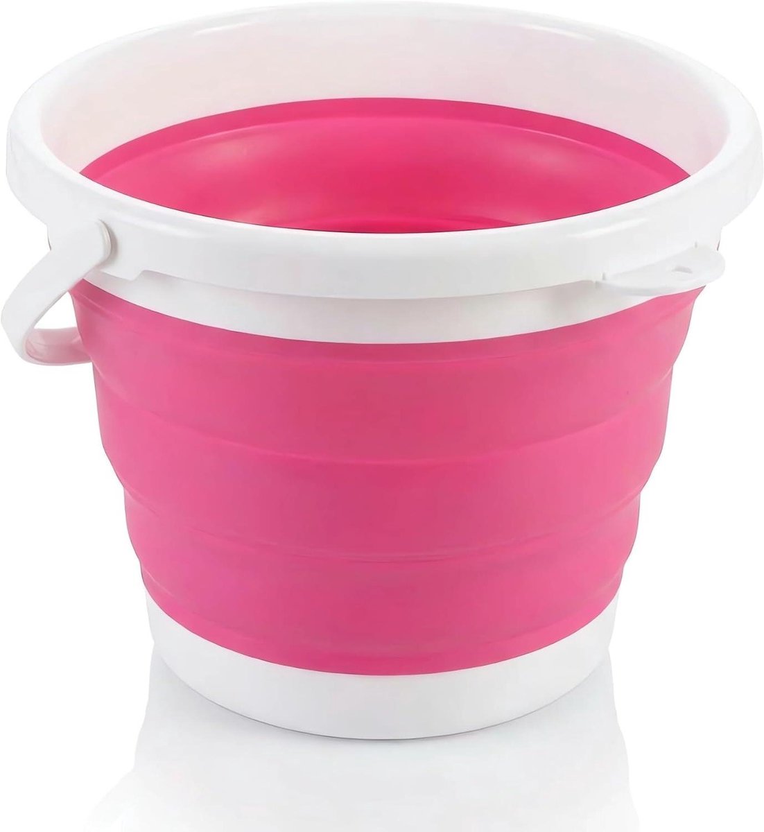 Opvouwbare emmer - Draagbare emmer Silconen emmer - Huishouden en outdoor - Ruimtebesparend ontwerp - 5 liter - Roze