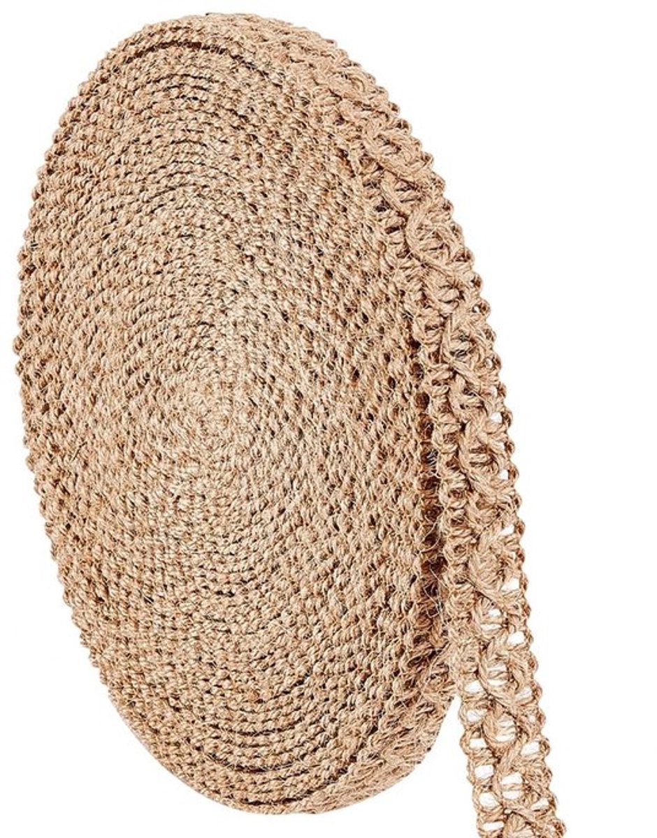 Allecto - Gevlochten jute lint - Rustiek jute touw - 10 m - 18 mm