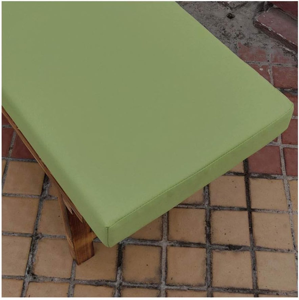 wangk Zitkussen 2-3 zitsbank pad kussen antislip verwijderbare wasbare tuin bank stoel Swing mat voor indoor outdoor meubels, waterbestendig materiaal-licht groen 150 × 50 cm (59 × 19 × 2in)