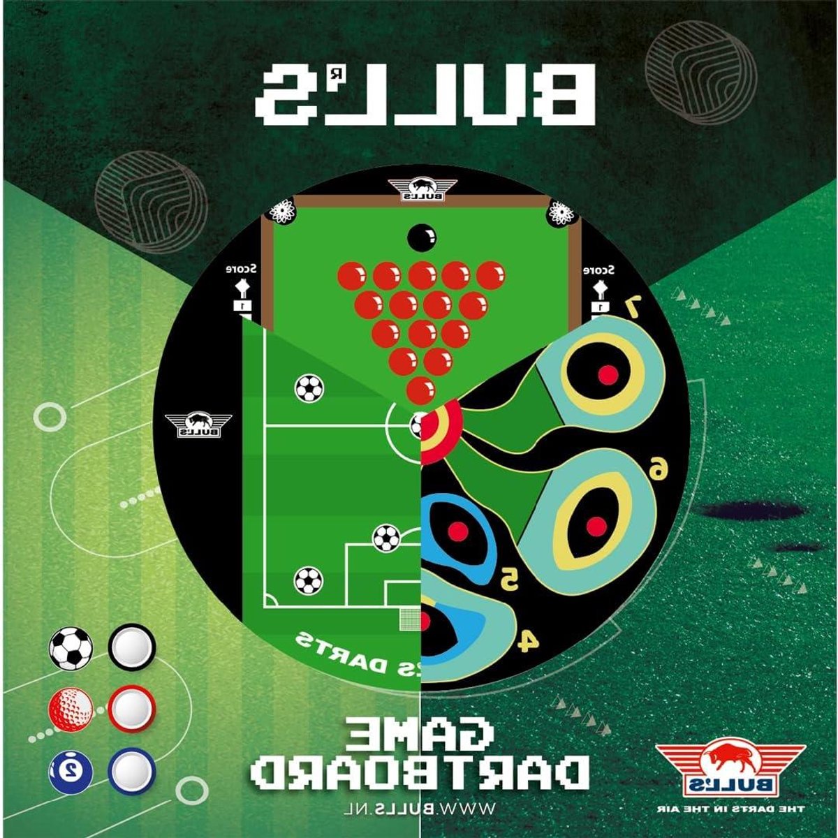 Voetbal Darts Dartbord - Voetbalbord Darts - Voetbal Darts Spelen - Regulatie Grootte - 46 cm Diameter - One Colour