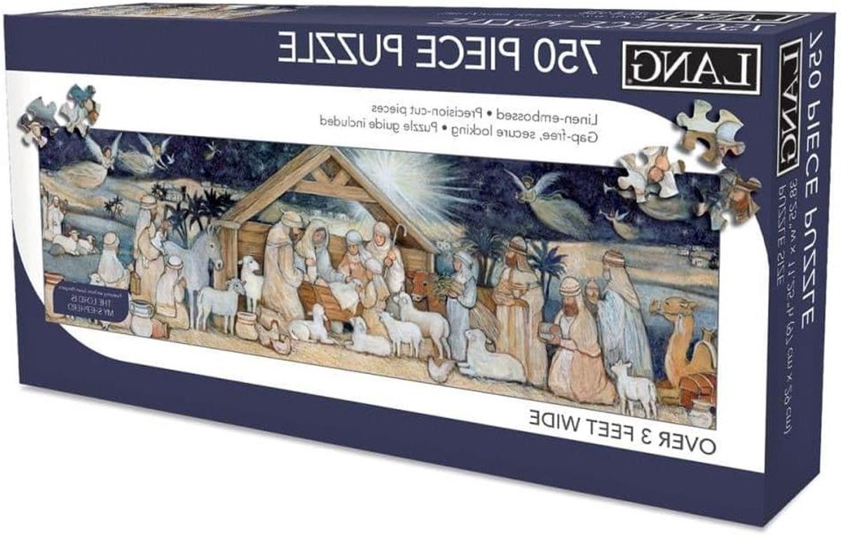Geboorte Set Puzzel - Legpuzzel Panoramisch - Ontspanning Thuis - Linnen Reliëf Papier - 750 Stukjes - Kerststal