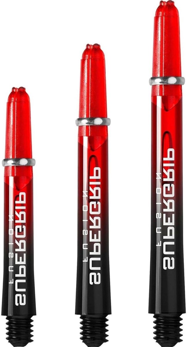 Dart Shafts - Pijltjes Accessoires - Precisie Darten - Supergrip Fusion - Medium - Rood