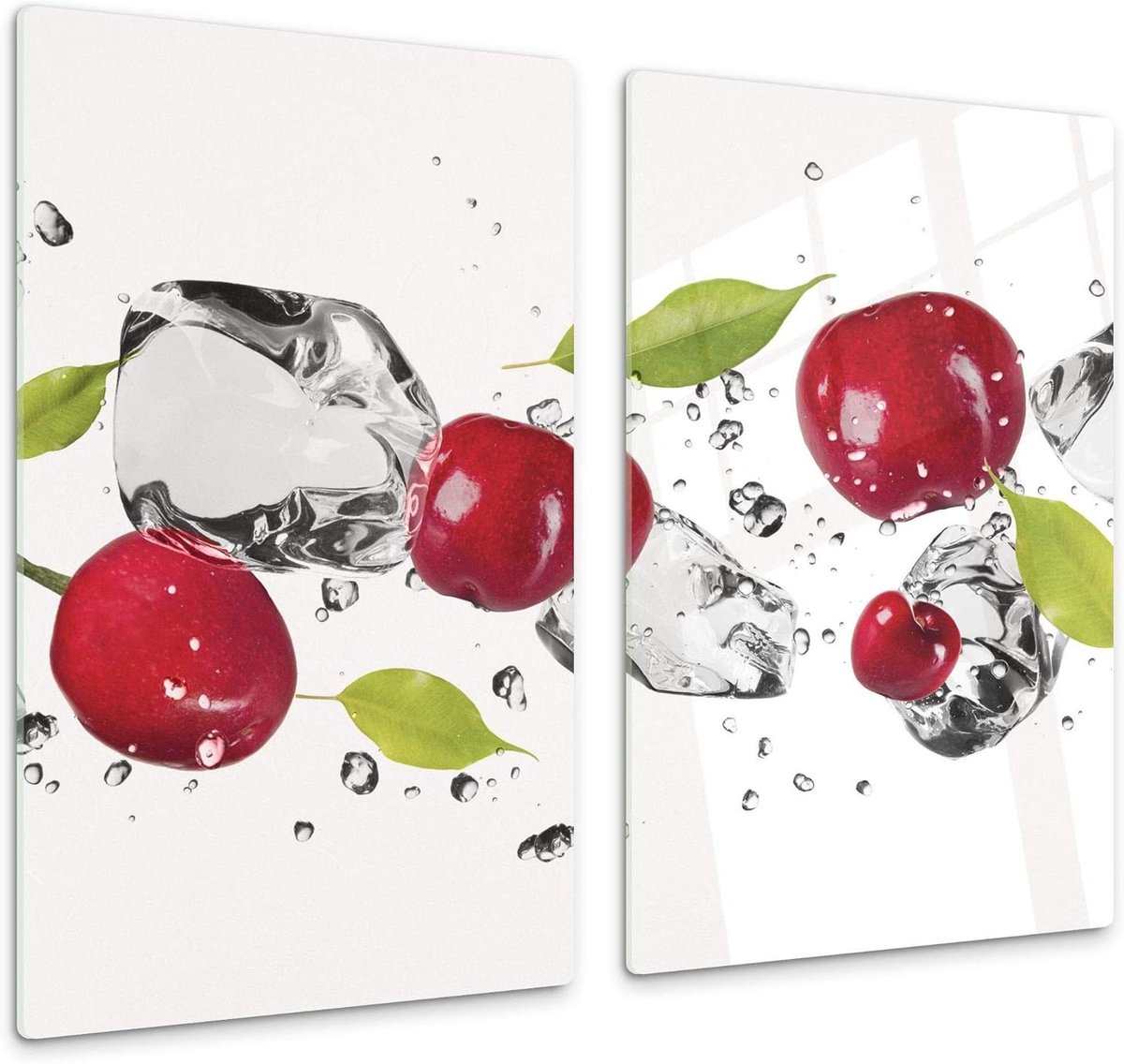 Glazen Snijplank - Kookplaatafdekking Aanrechtblad - Keukenwerkblad Beschermen - Gehard Glas - 60 x 52 cm - Meerdere Designs