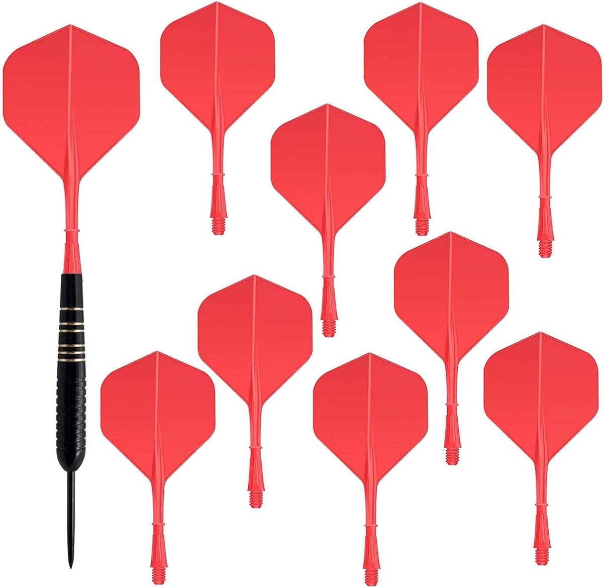 Dart Pijlen Sets - Dart Accessoires - Darten Spelen - Eén Stuk Ontwerp - 9 Sets - Rood