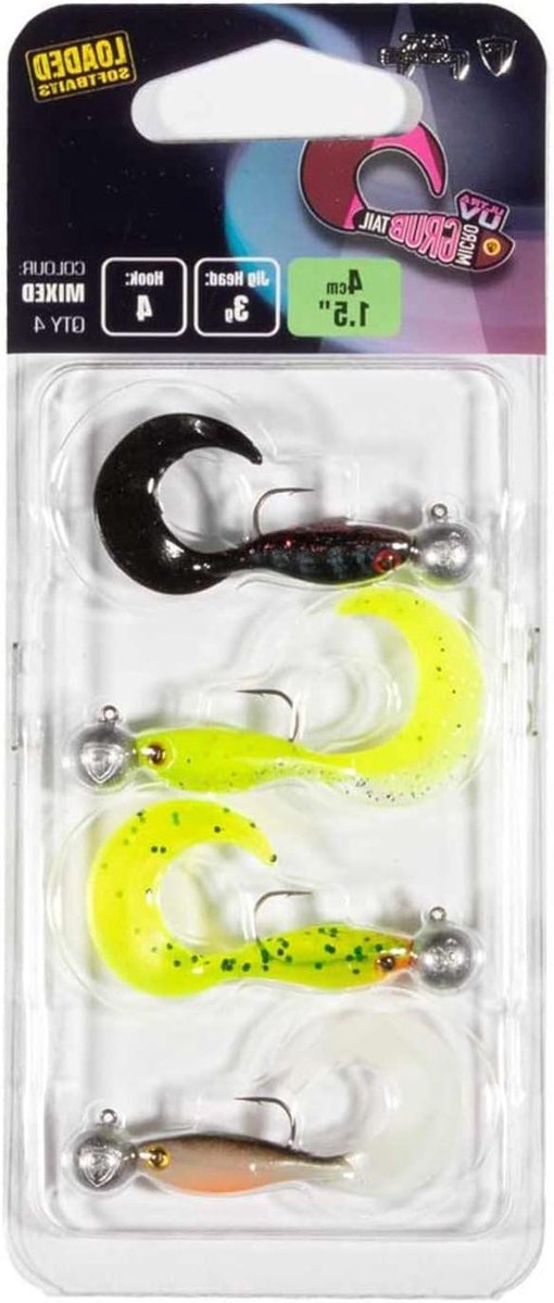 Micro Grub Kunstaas - Zacht Plastic Lokaas - Vissen Vangen - UV Kleuren - 4 cm 3g - UV Nachtmerrie