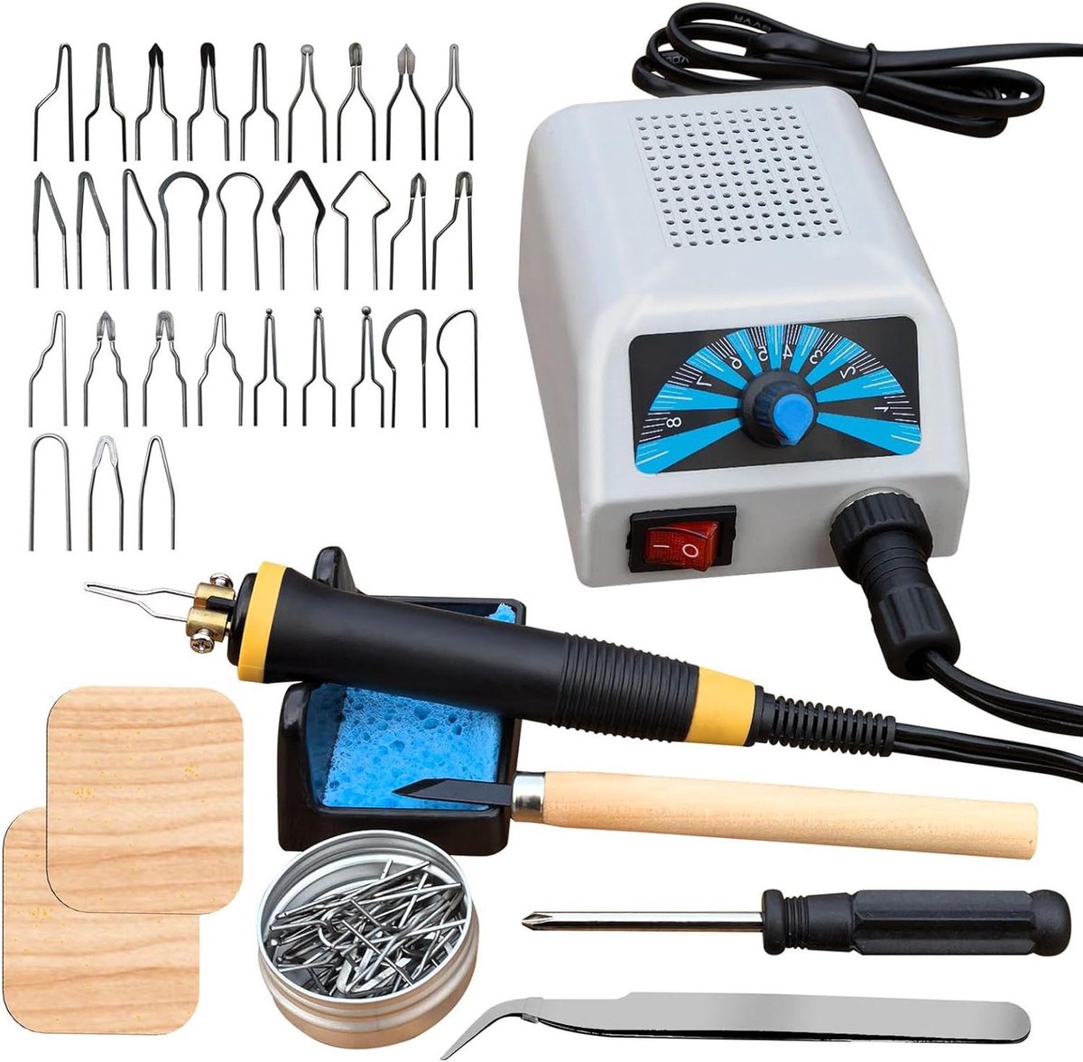 Houtbrander Set - Brandschilderapparaat Pyrografie - Hout Bewerken - Digitale Temperatuurregeling - 25 Watt - Lh20